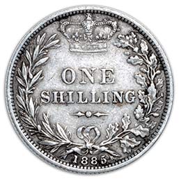 1885 Great Britain 1s