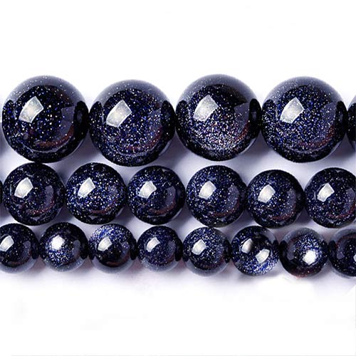 38 Natural Blue SandStone Round Loose Beads