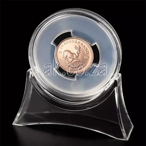 45mm coin capsule with 22mm clear insert and display stand