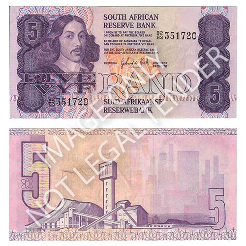 South Africa GPC De Kock 2nd Issue - Five Rand Note