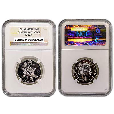 2011 GB 50p NGC-MS65 Fencing