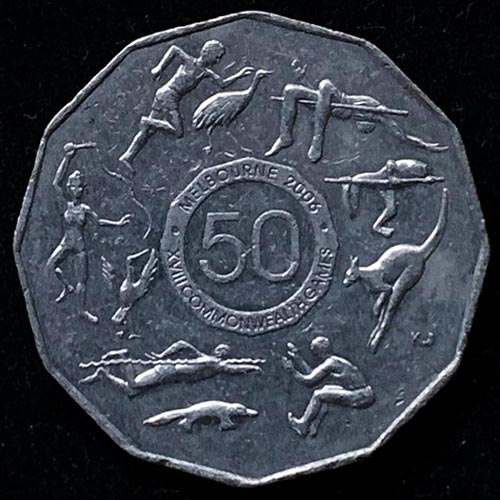 2005 Australia 12-sided 50cents coin XVIII Commonwealth Games