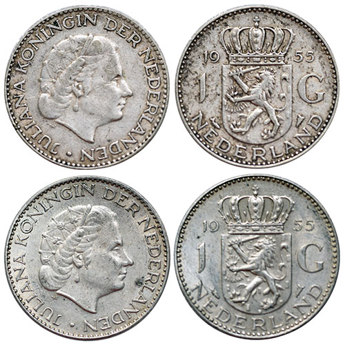 1955 Netherlands 1 Gulden