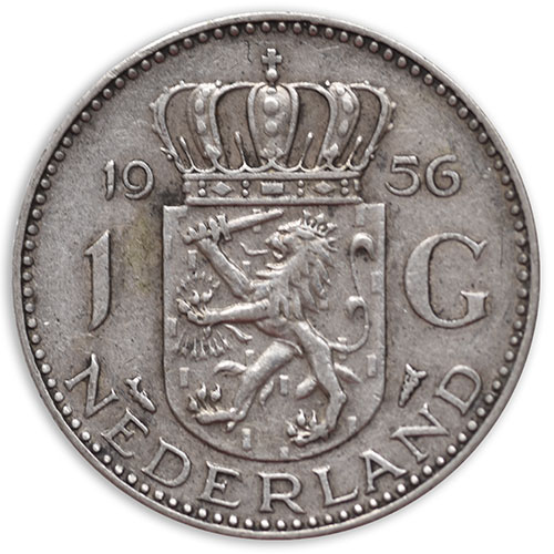 1956 Netherlands 1 Gulden